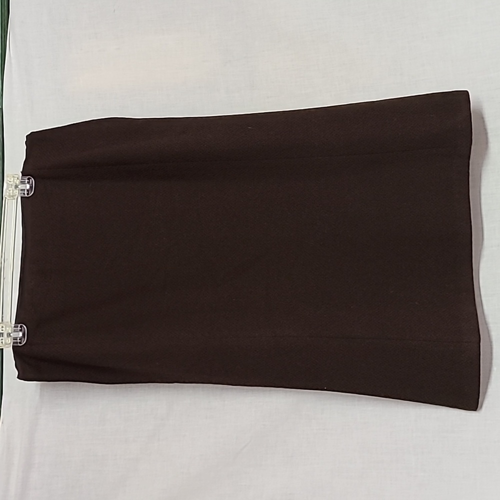 VTG Lauren Ralph Lauren Dark Chocolate Wool Blend Winter Skirt Sz 14